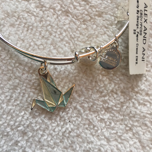 Alex and Ani silver paper crane bracelet NWT - Picture 6 of 9